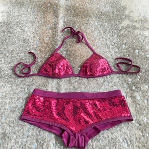 COBEY Calzedonia 2 piece Magenta w/Sequins